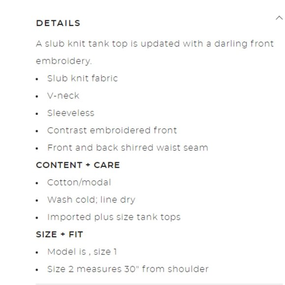 Torrid Red Embroidered V-Neck Tank - Picture 9 of 9